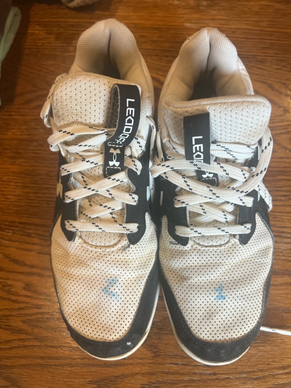 Under Armour White and Black Baseball Cleats